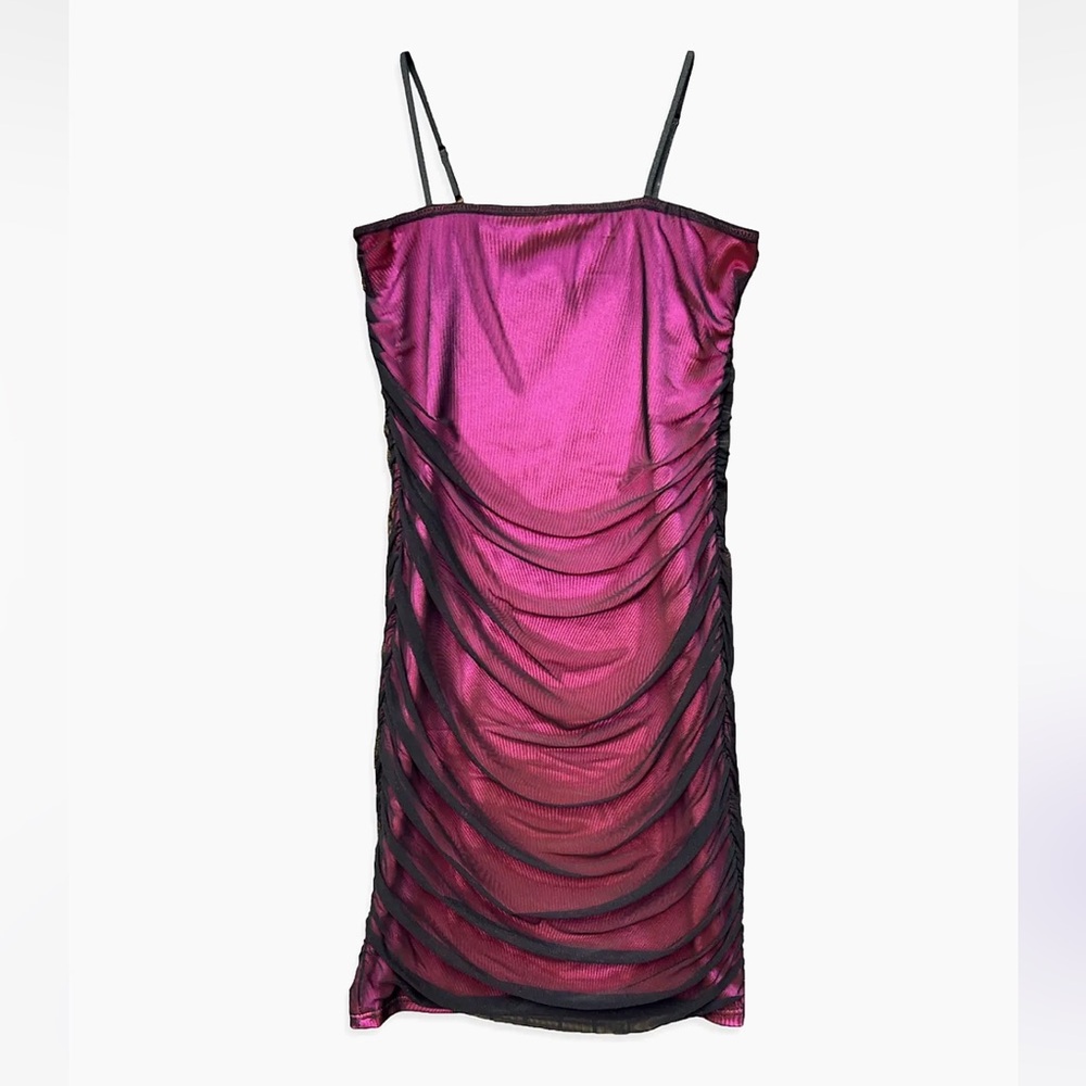 Un Deux Trois Girl's Mesh Ruched Dress